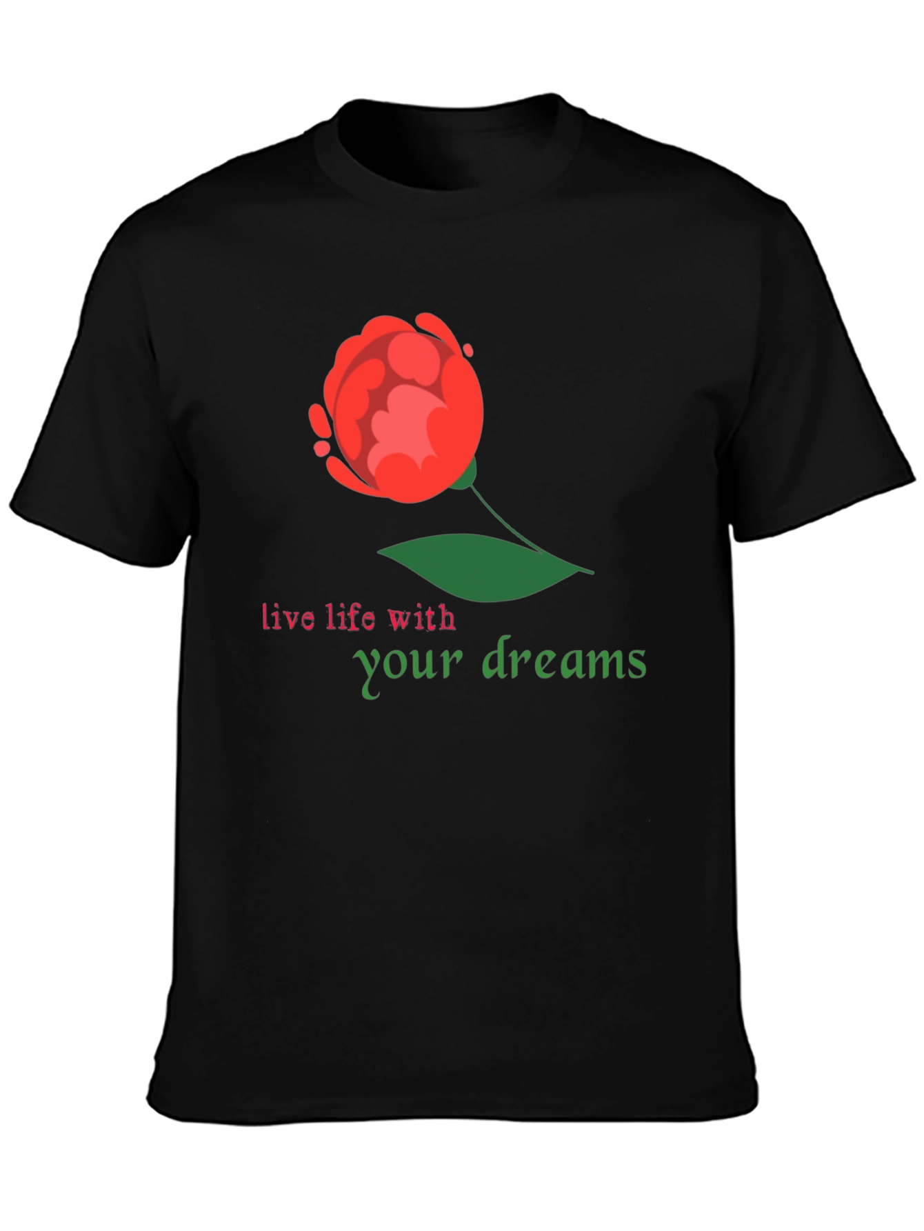 Dream Life Black Graphic T-Shirt