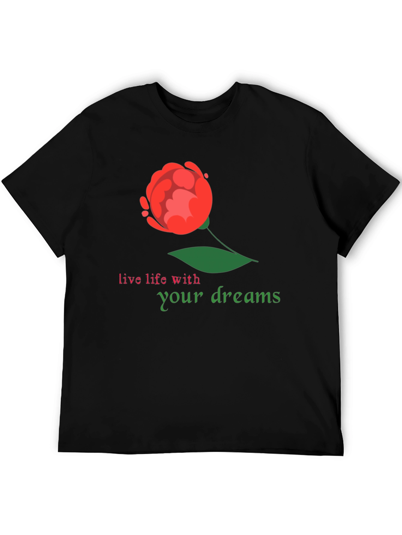 Dream Life Black Graphic T-Shirt