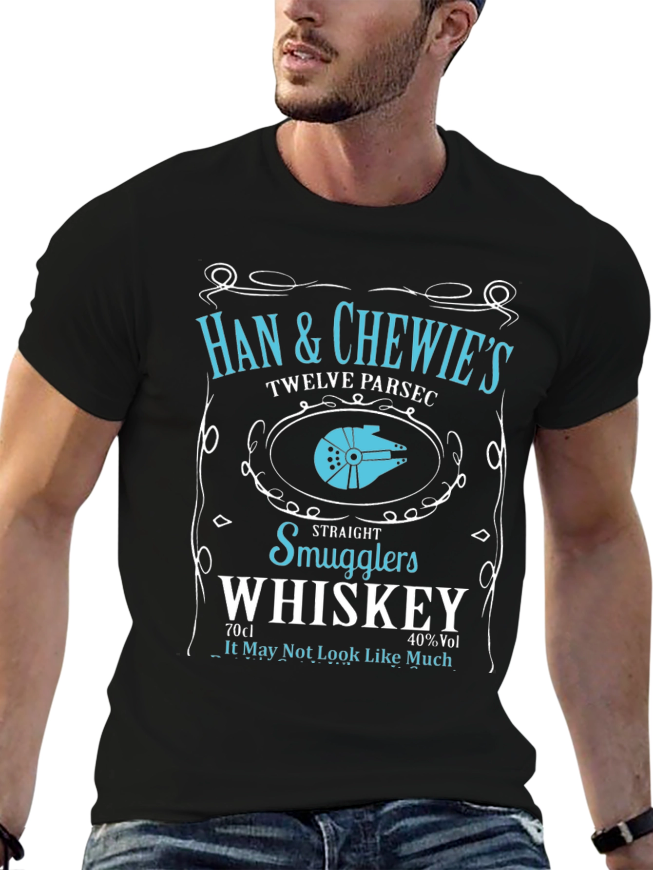 Han & Chewies Whiskey Label T-Shirt