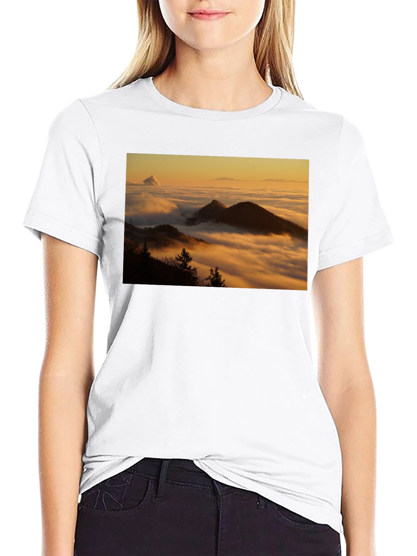 Mountain View Graphic Tee - Black