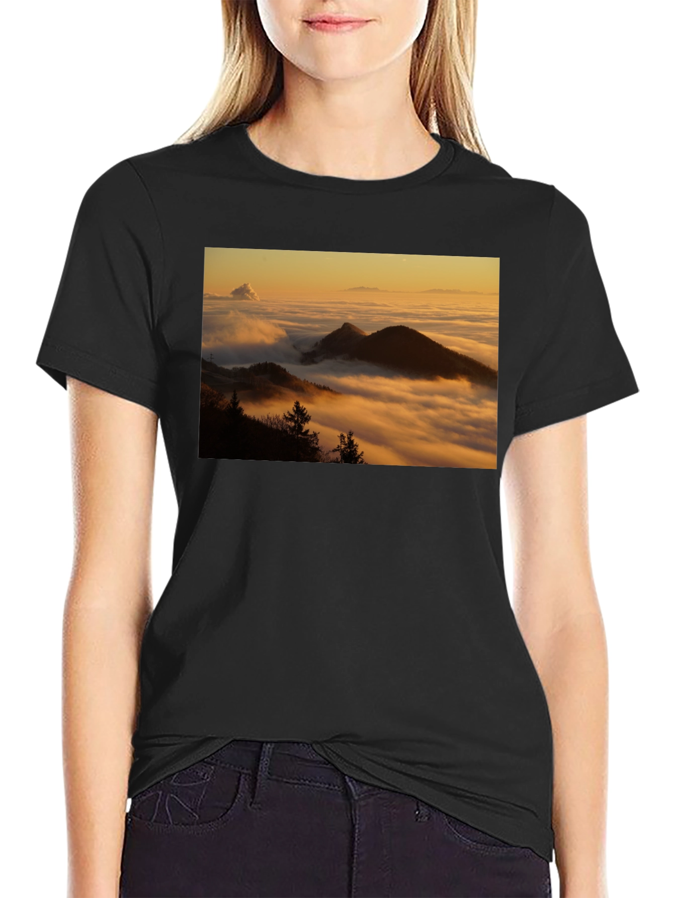 Mountain View Graphic Tee - Black
