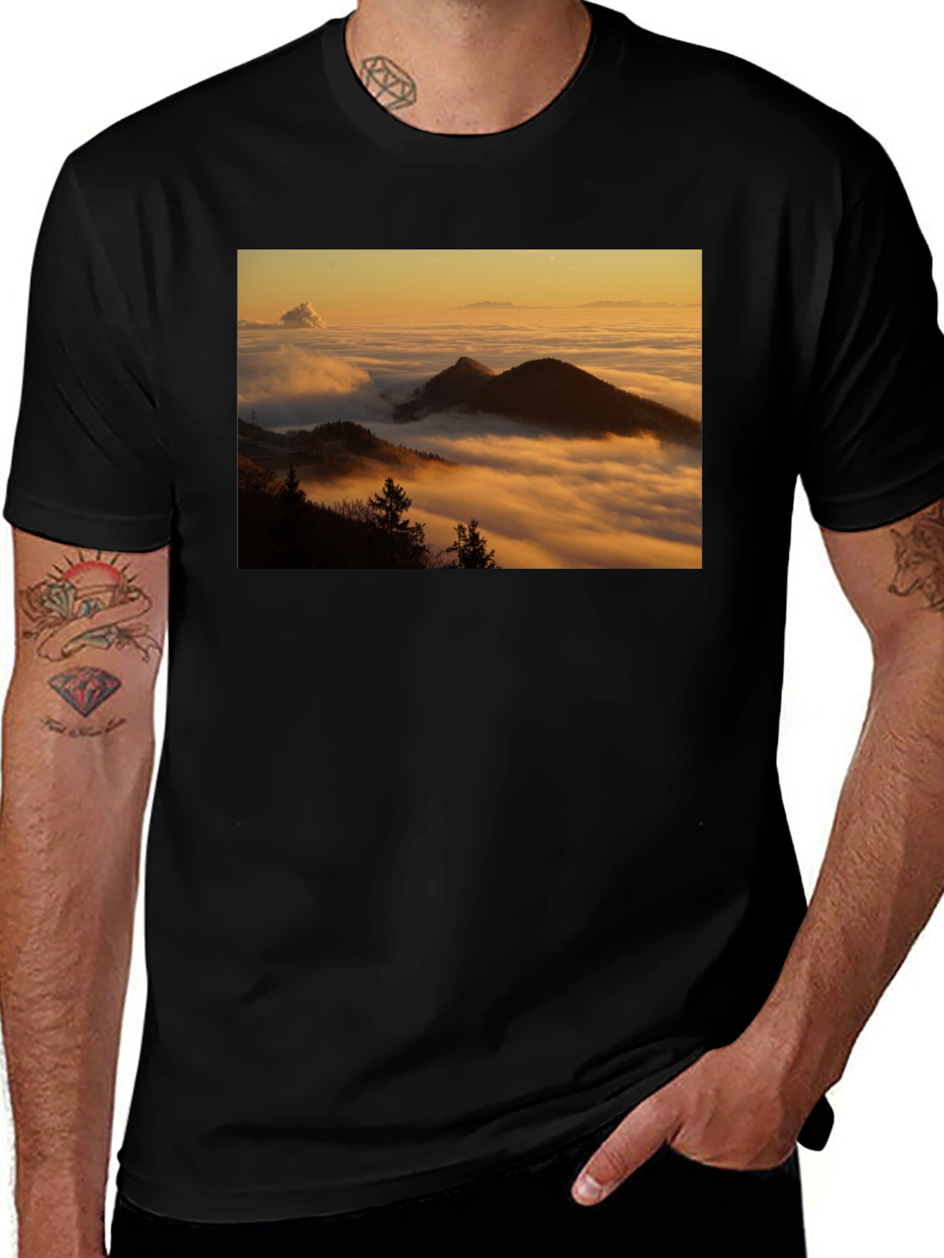 Mountain View Graphic Tee - Black