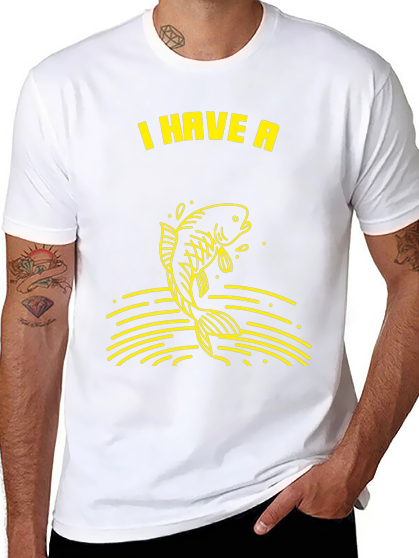 I Have A Fish T-Shirt - Black Graphic Tee