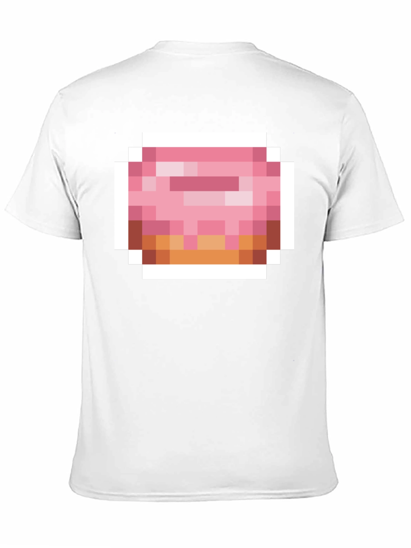 Pixel Donut Graphic Tee - Black Cotton Casual Shirt