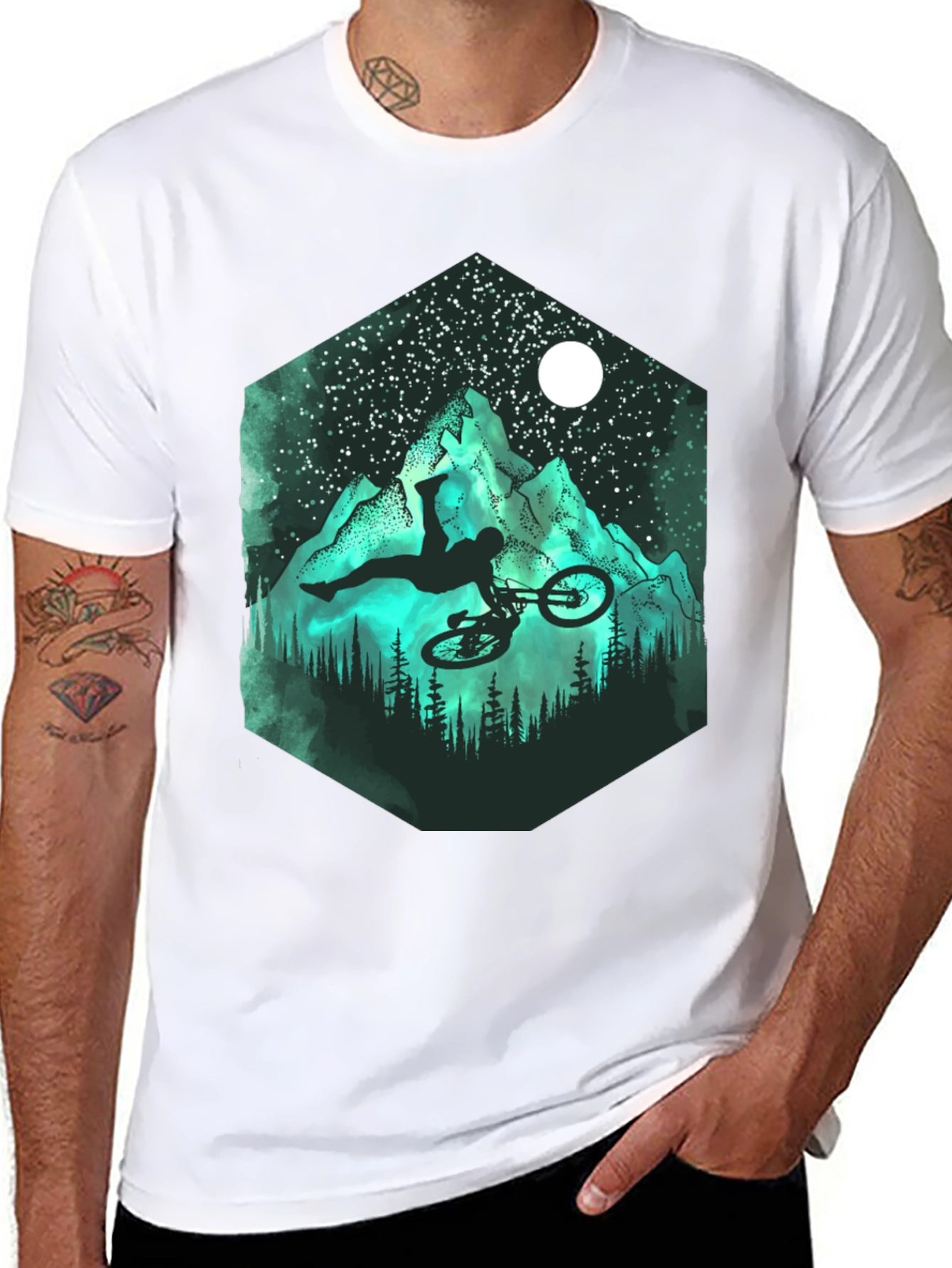 Mountain Biker Silhouette T-Shirt - Adventure Ready