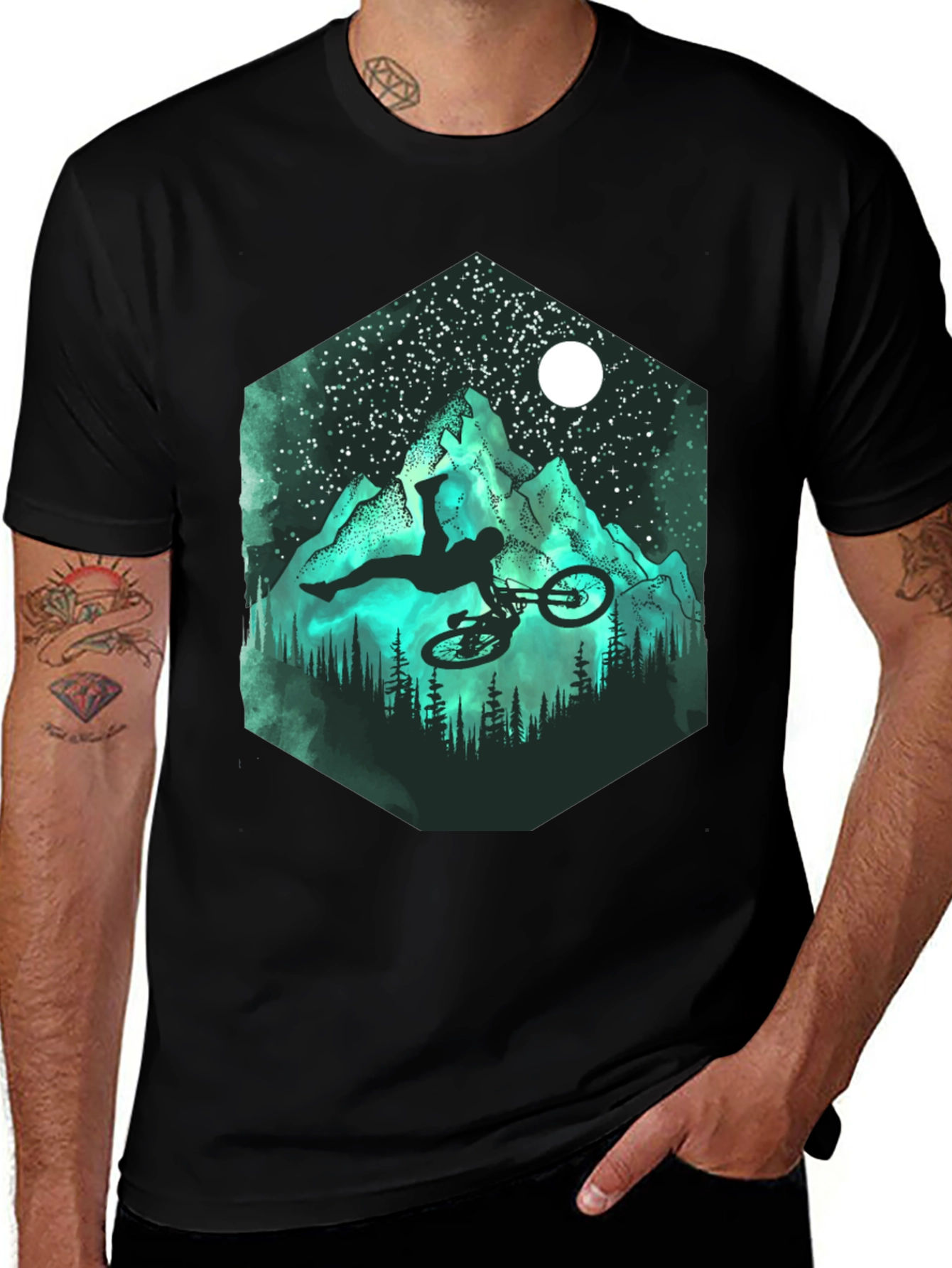 Mountain Biker Silhouette T-Shirt - Adventure Ready