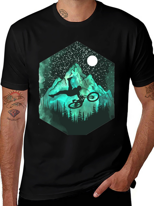 Mountain Biker Silhouette T-Shirt - Adventure Ready