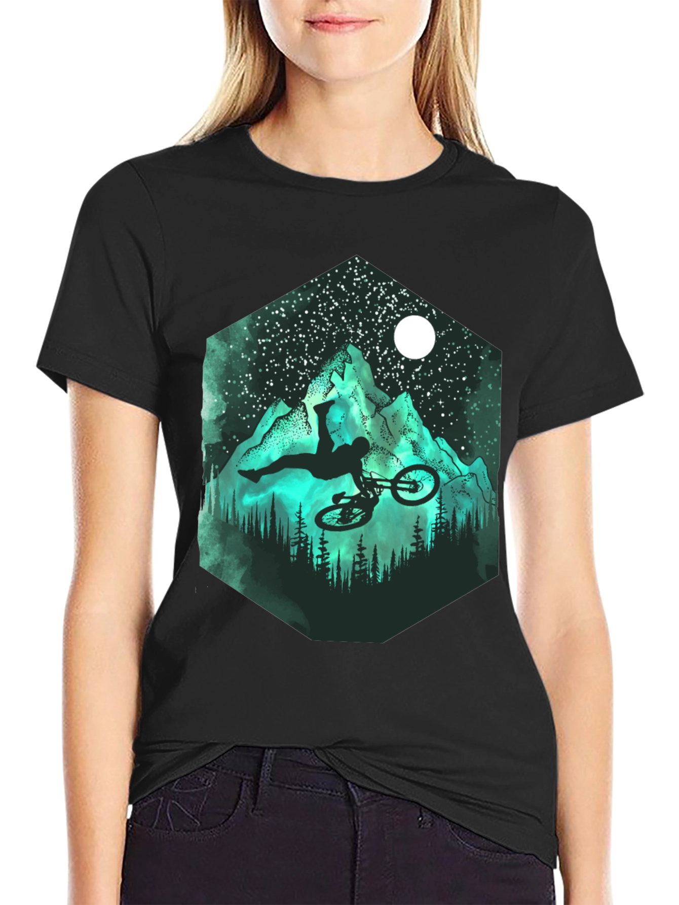 Mountain Biker Silhouette T-Shirt - Adventure Ready