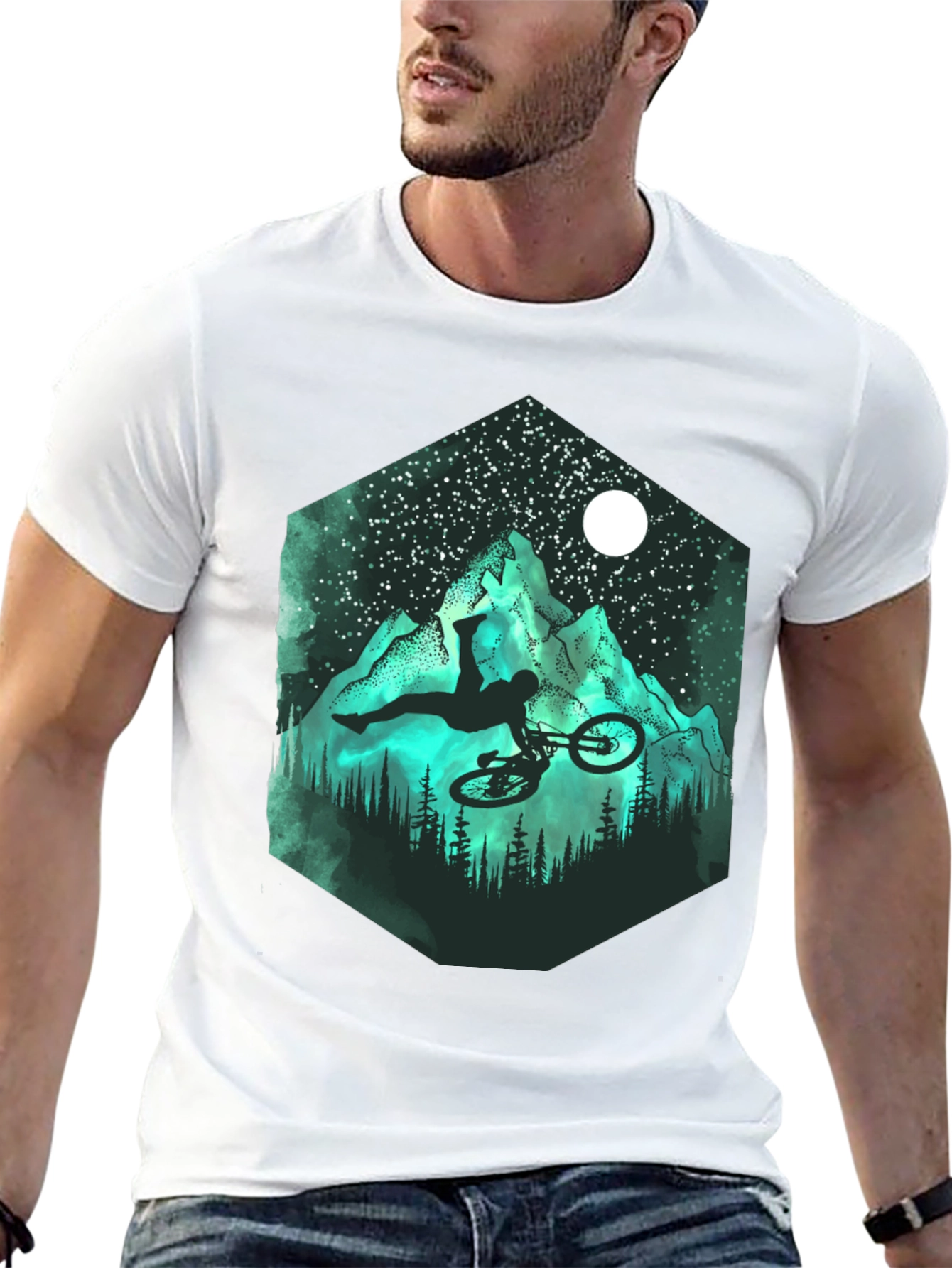 Mountain Biker Silhouette T-Shirt - Adventure Ready