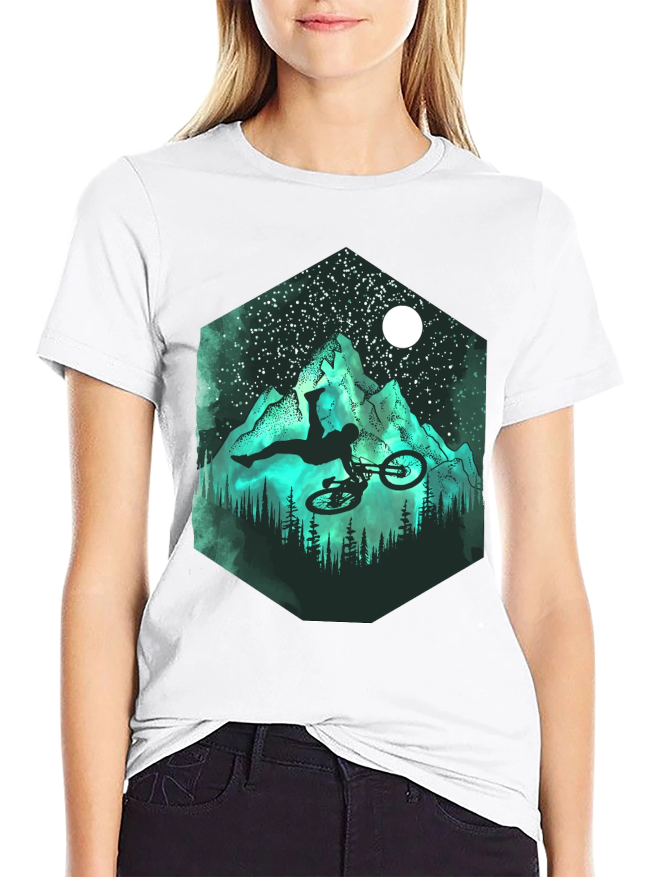 Mountain Biker Silhouette T-Shirt - Adventure Ready