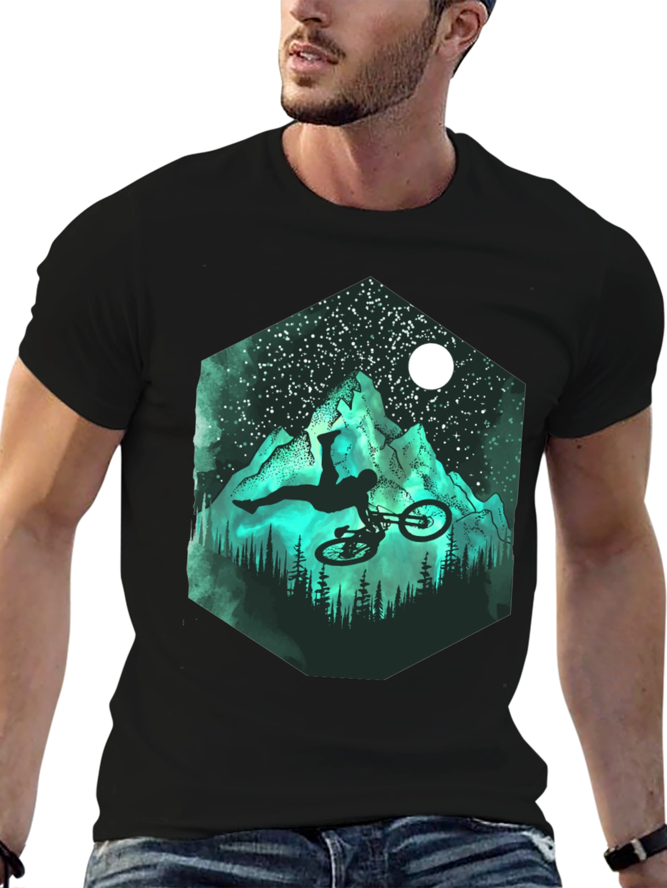 Mountain Biker Silhouette T-Shirt - Adventure Ready