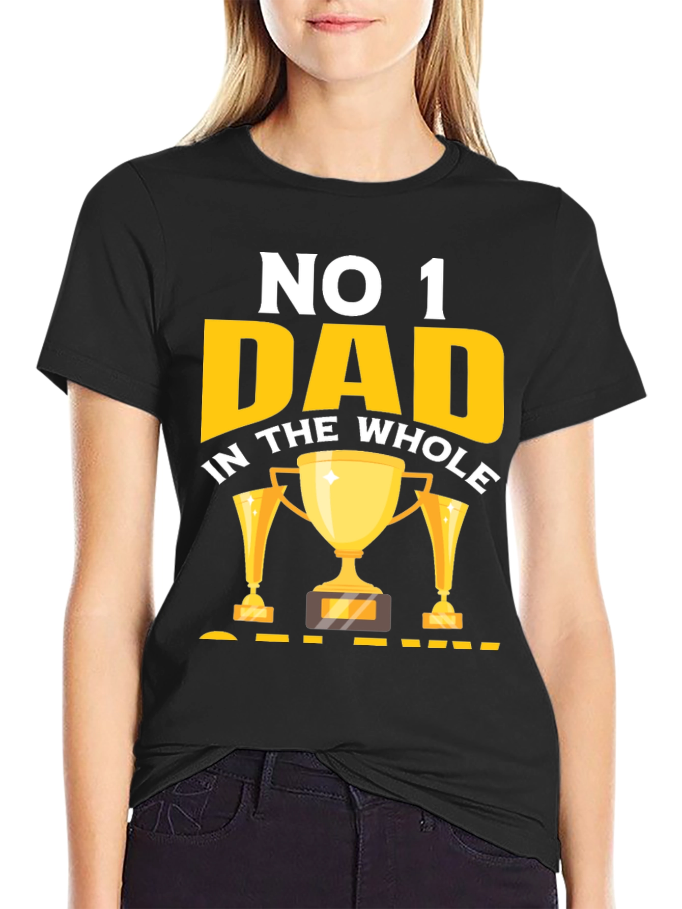 No. 1 Dad T-Shirt - Trophy Design