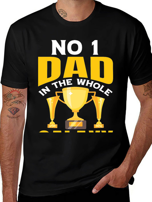No. 1 Dad T-Shirt - Trophy Design