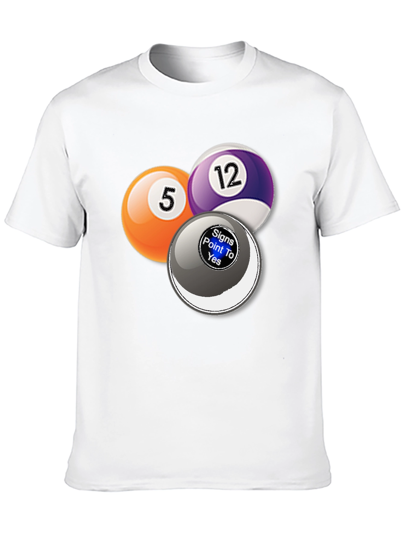 Billiards Graphic T-Shirt - Novelty Pool Ball Tee