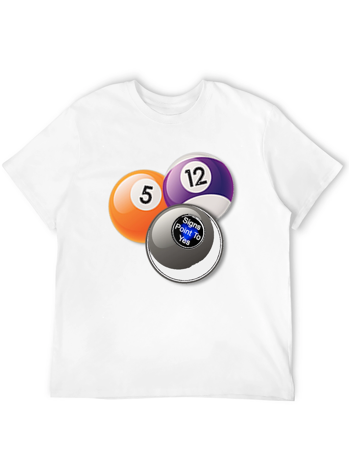 Billiards Graphic T-Shirt - Novelty Pool Ball Tee
