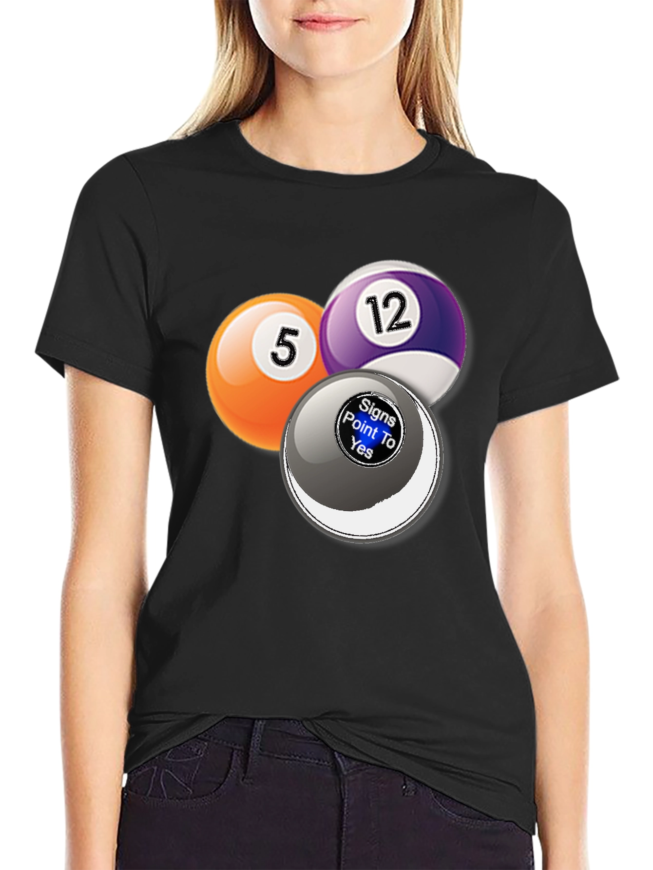 Billiards Graphic T-Shirt - Novelty Pool Ball Tee