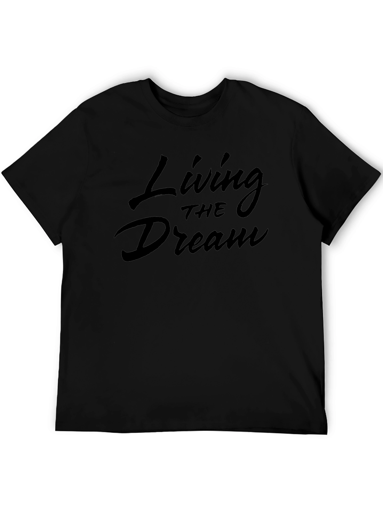 Living the Dream Black Graphic T-Shirt