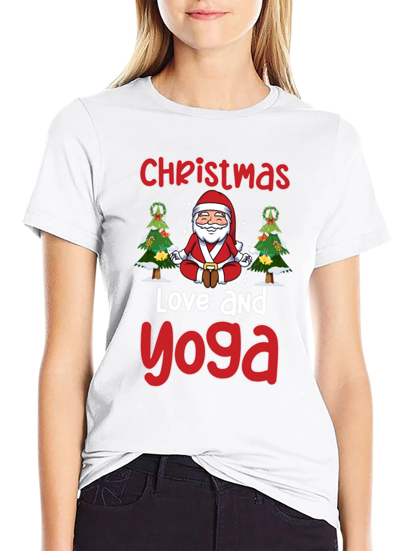 Christmas Love and Yoga T-Shirt