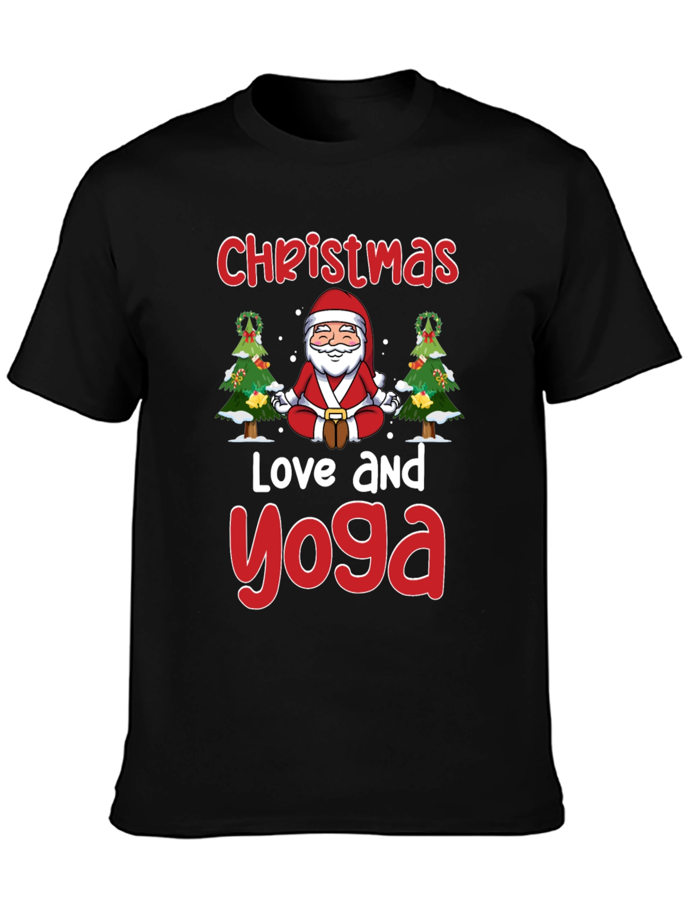 Christmas Love and Yoga T-Shirt