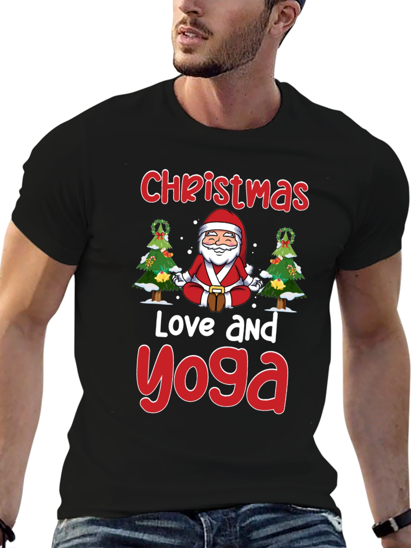 Christmas Love and Yoga T-Shirt
