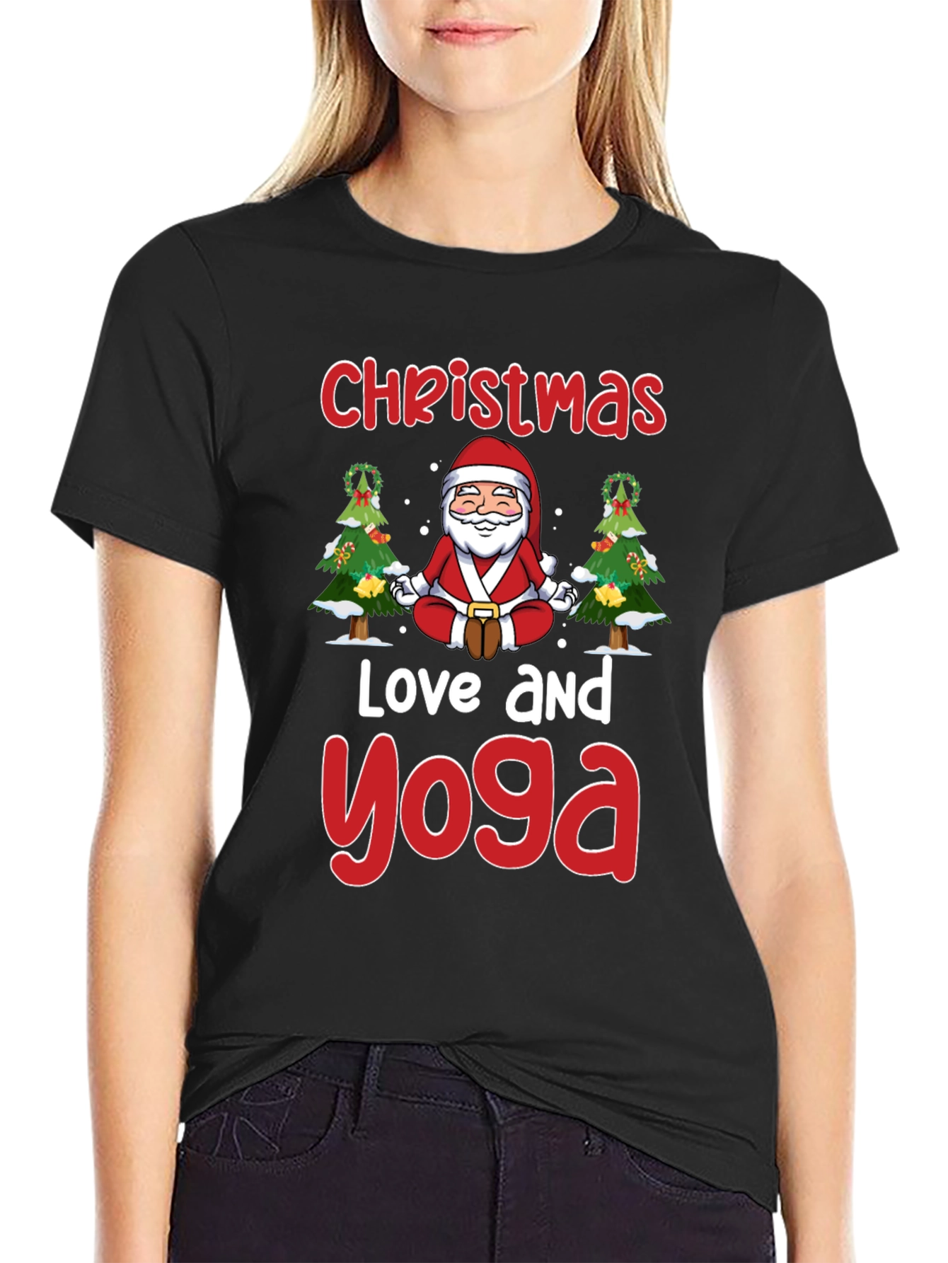 Christmas Love and Yoga T-Shirt