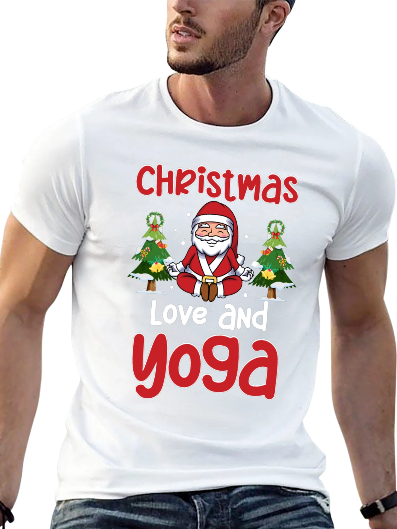 Christmas Love and Yoga T-Shirt