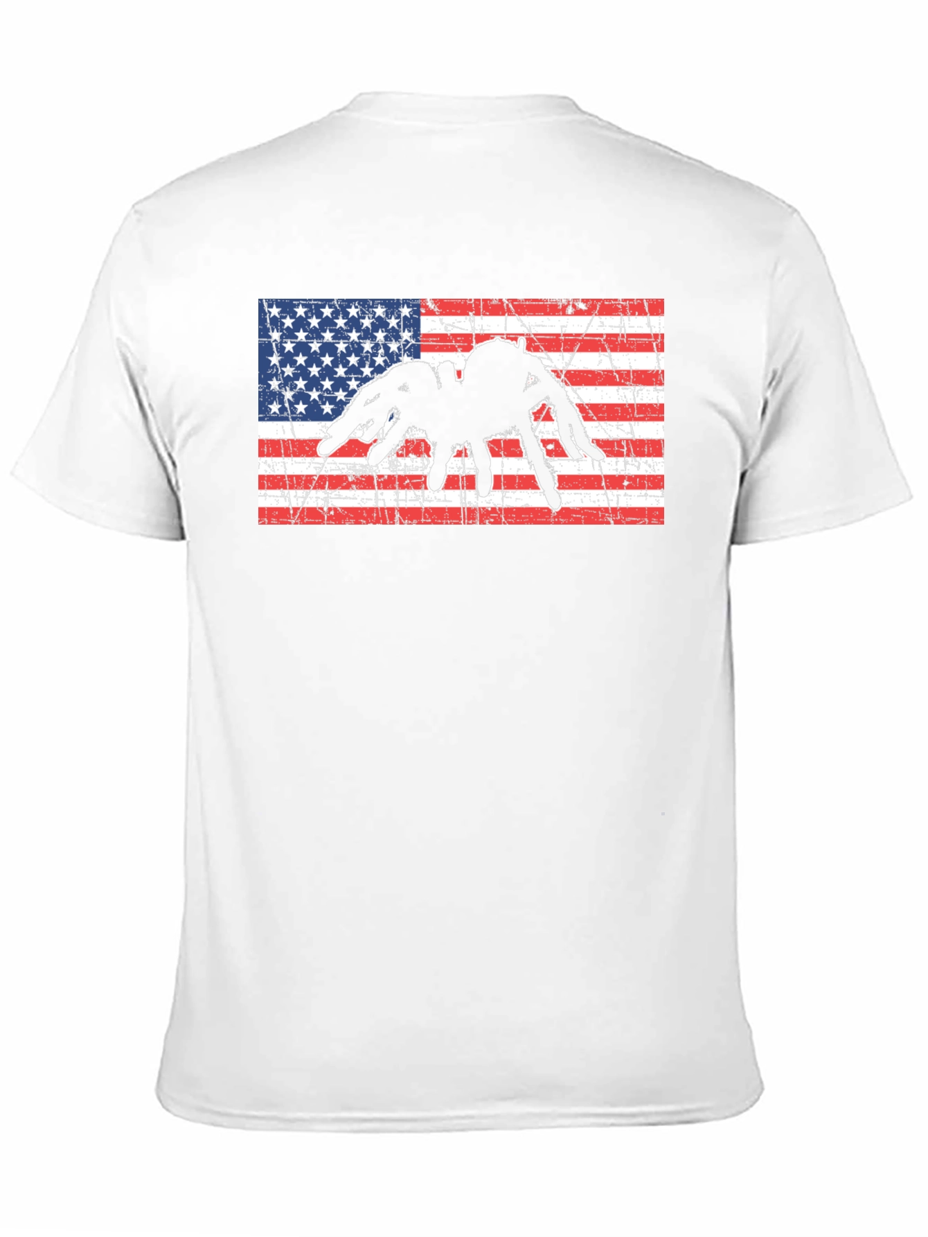 American Flag Spider Graphic T-Shirt