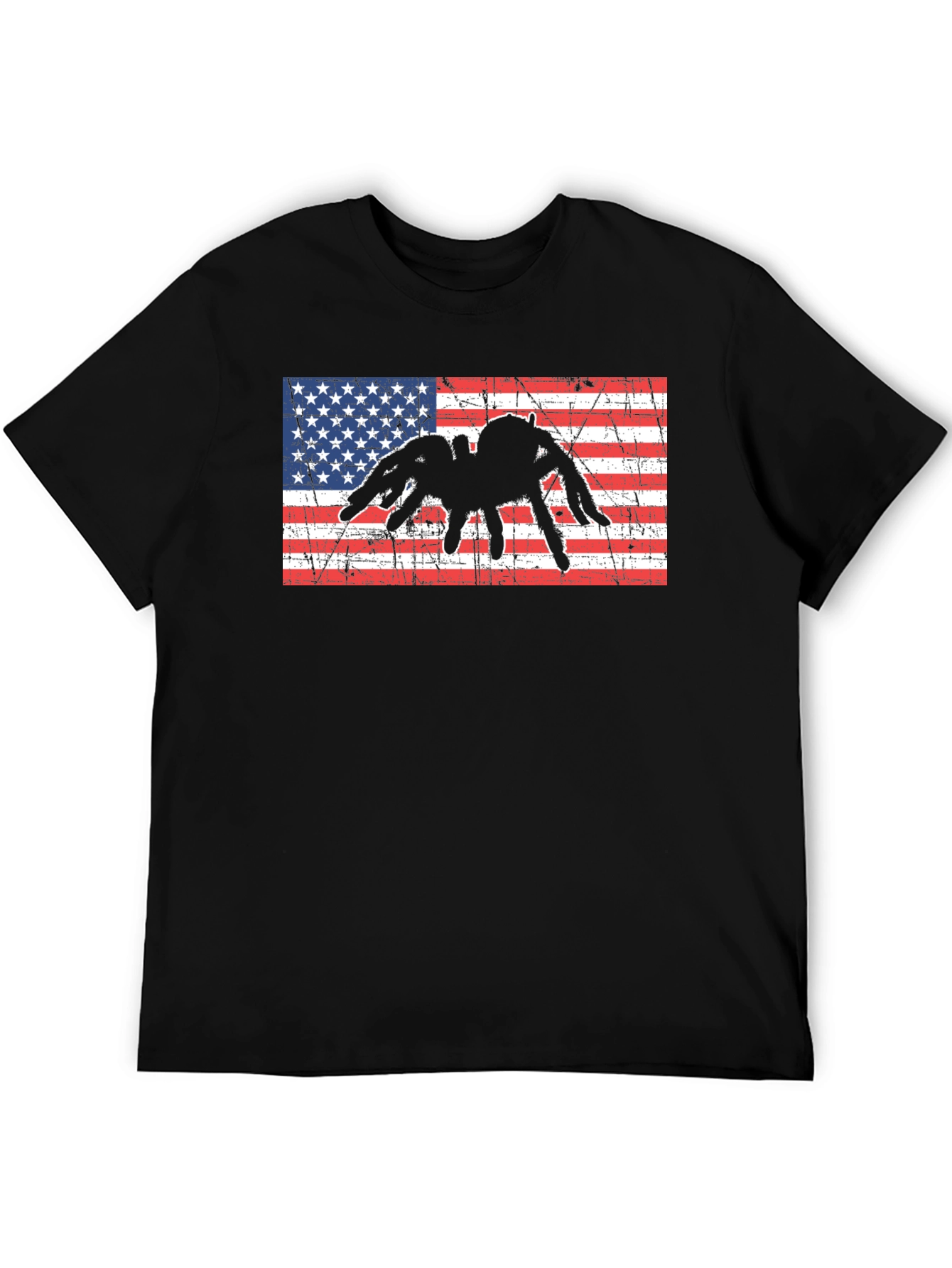 American Flag Spider Graphic T-Shirt