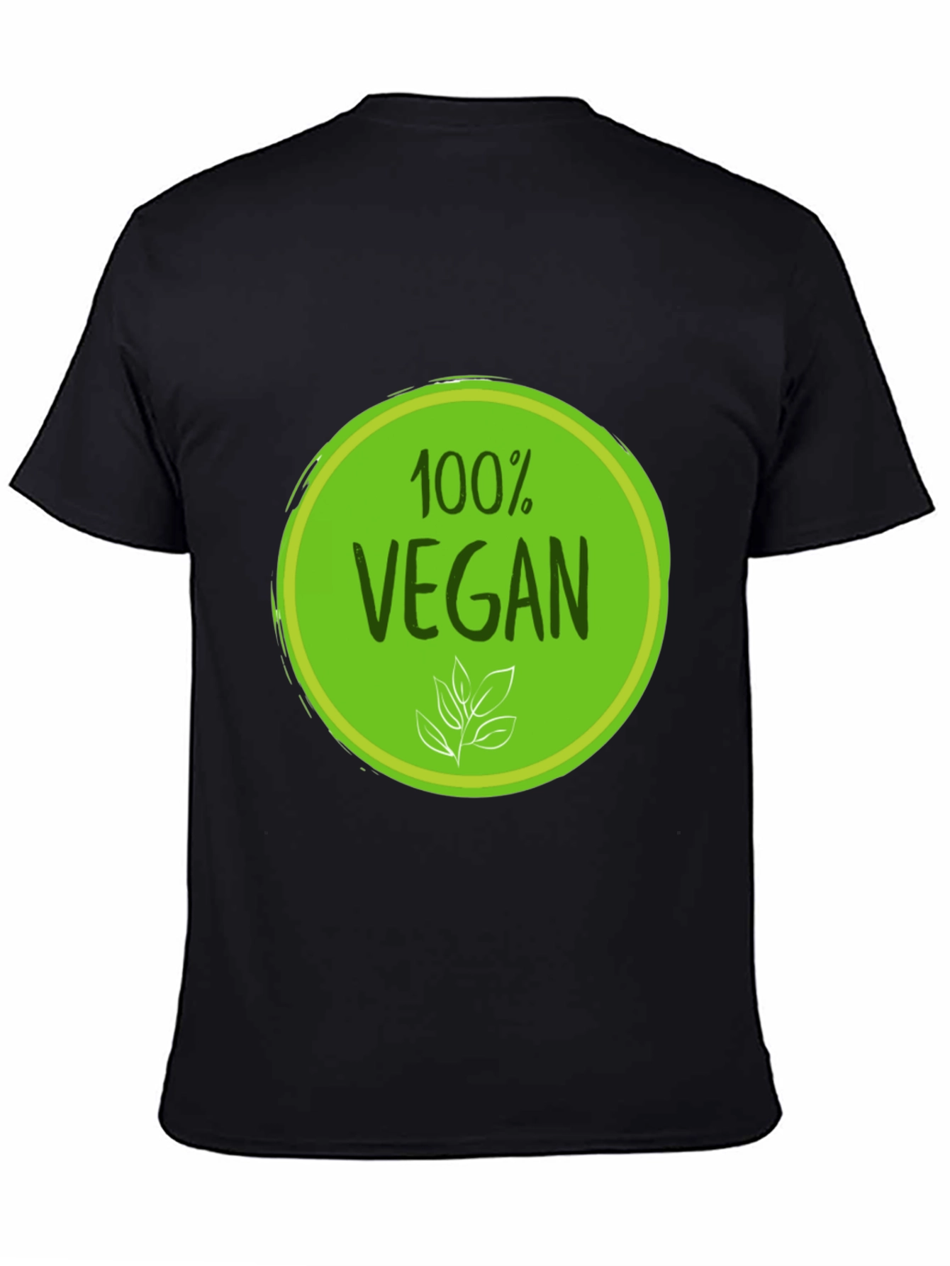 100% Vegan Black Graphic Tee