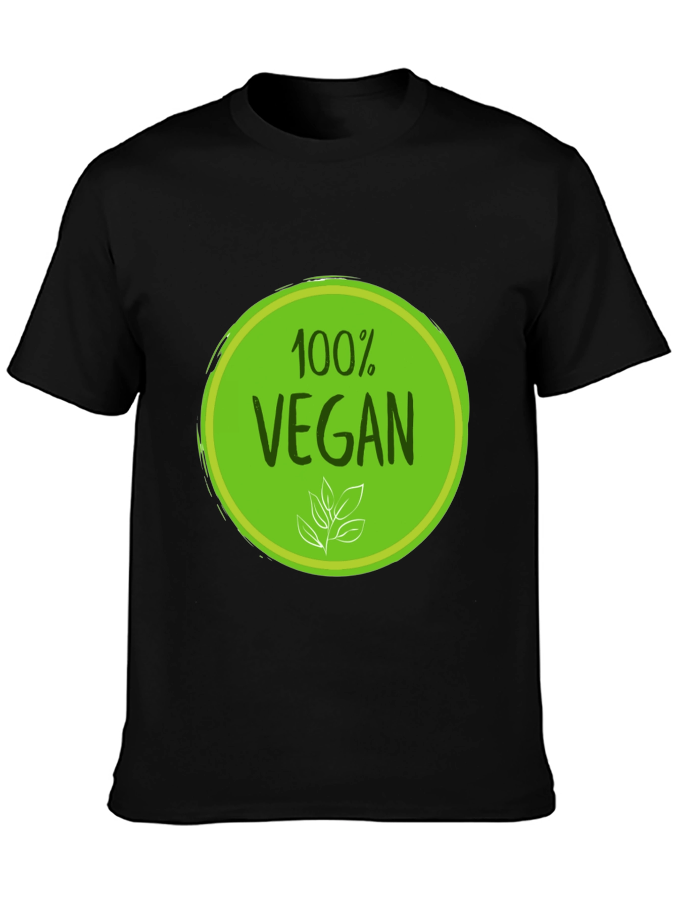 100% Vegan Black Graphic Tee