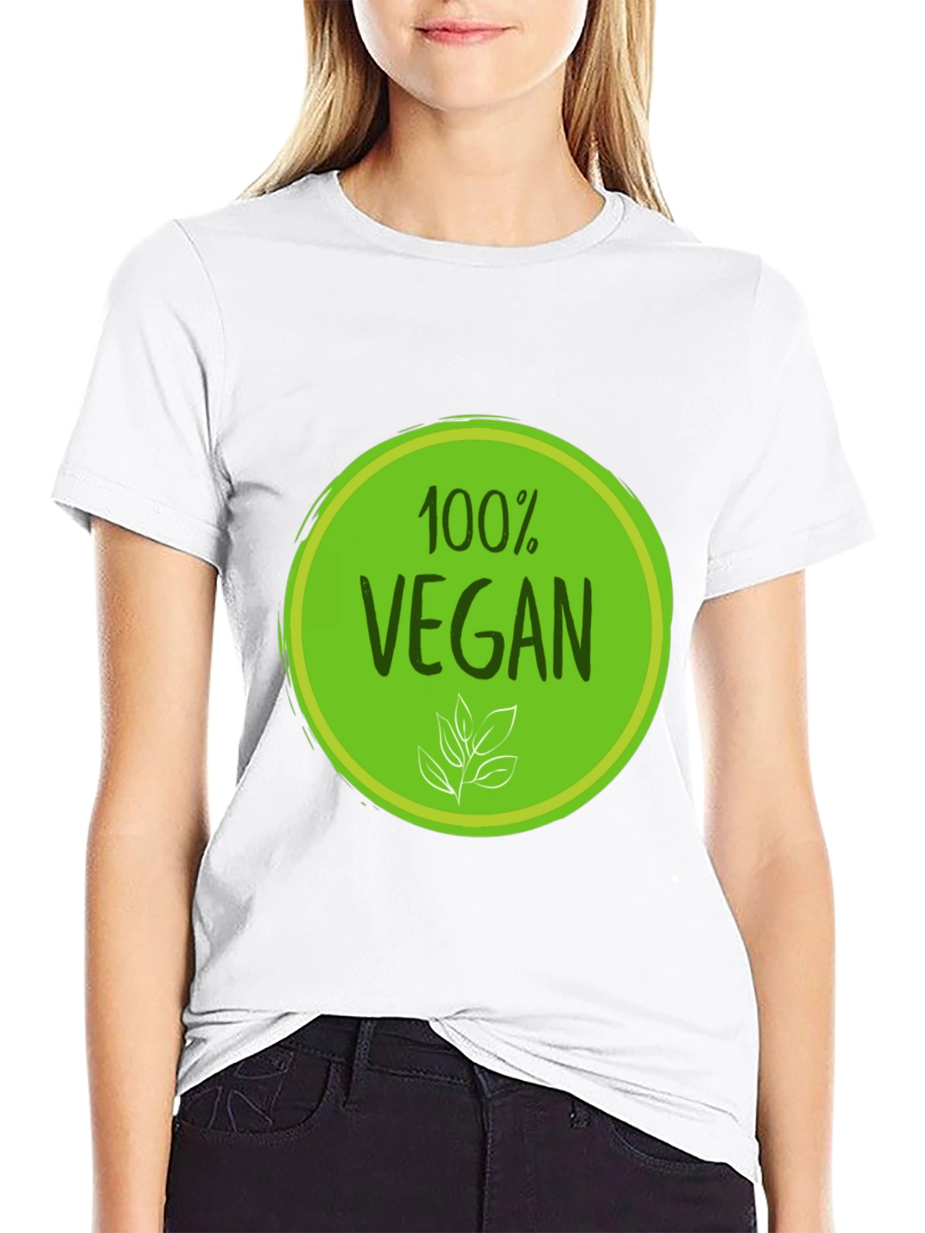 100% Vegan Black Graphic Tee