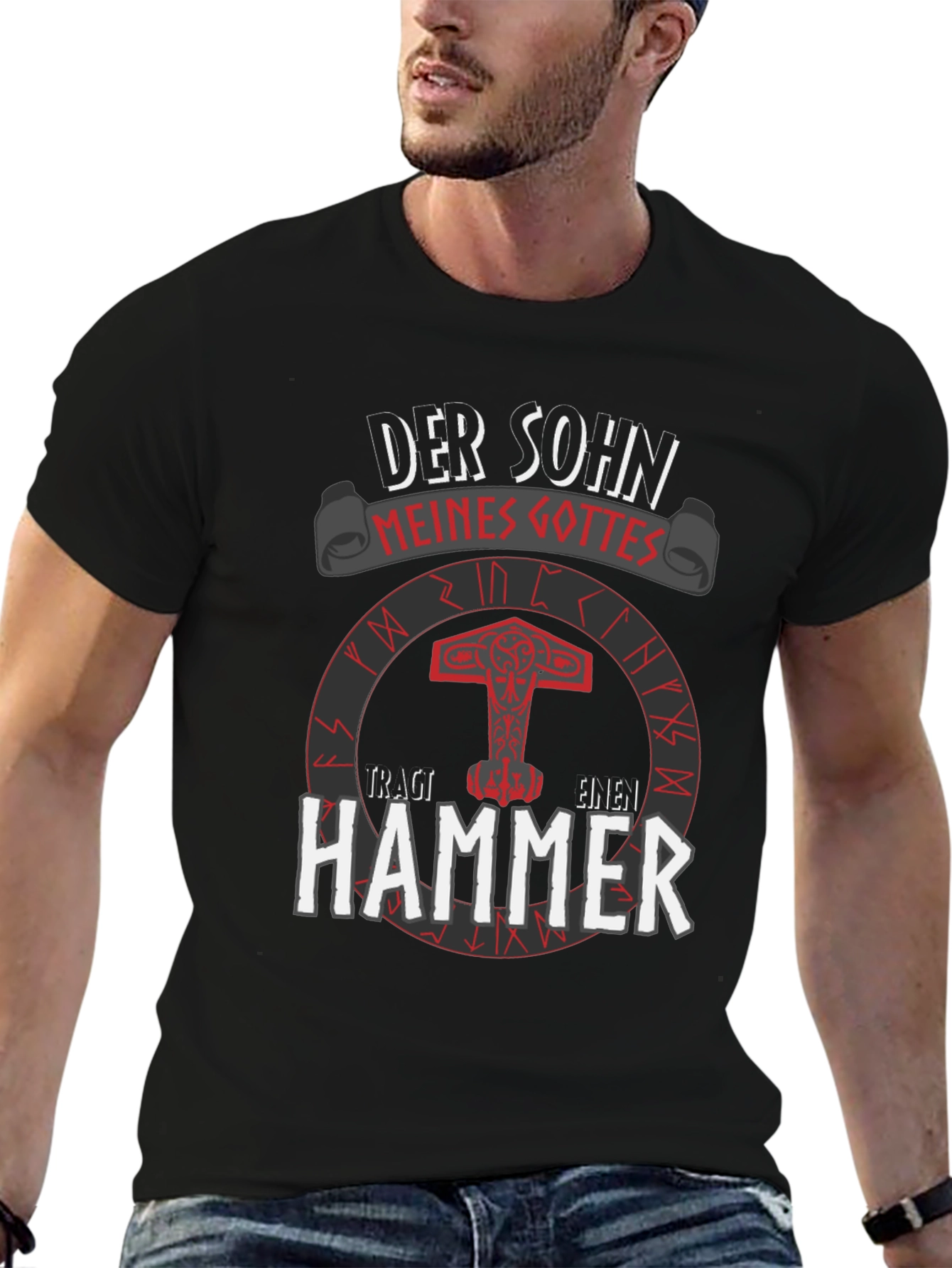 Viking Hammer T-Shirt: Son of My God Tee