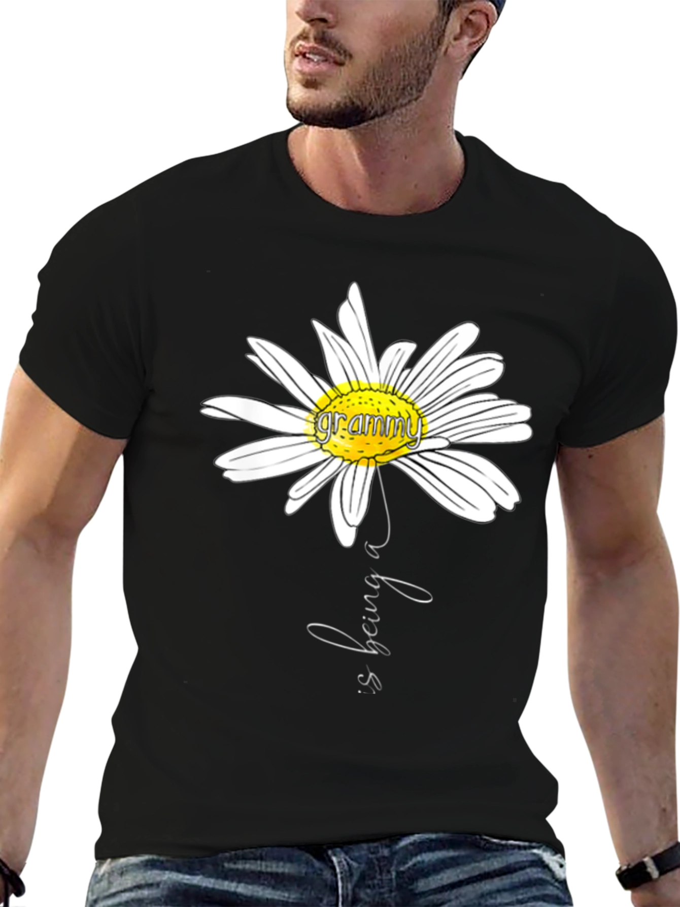 Grammy Flower Graphic T-Shirt