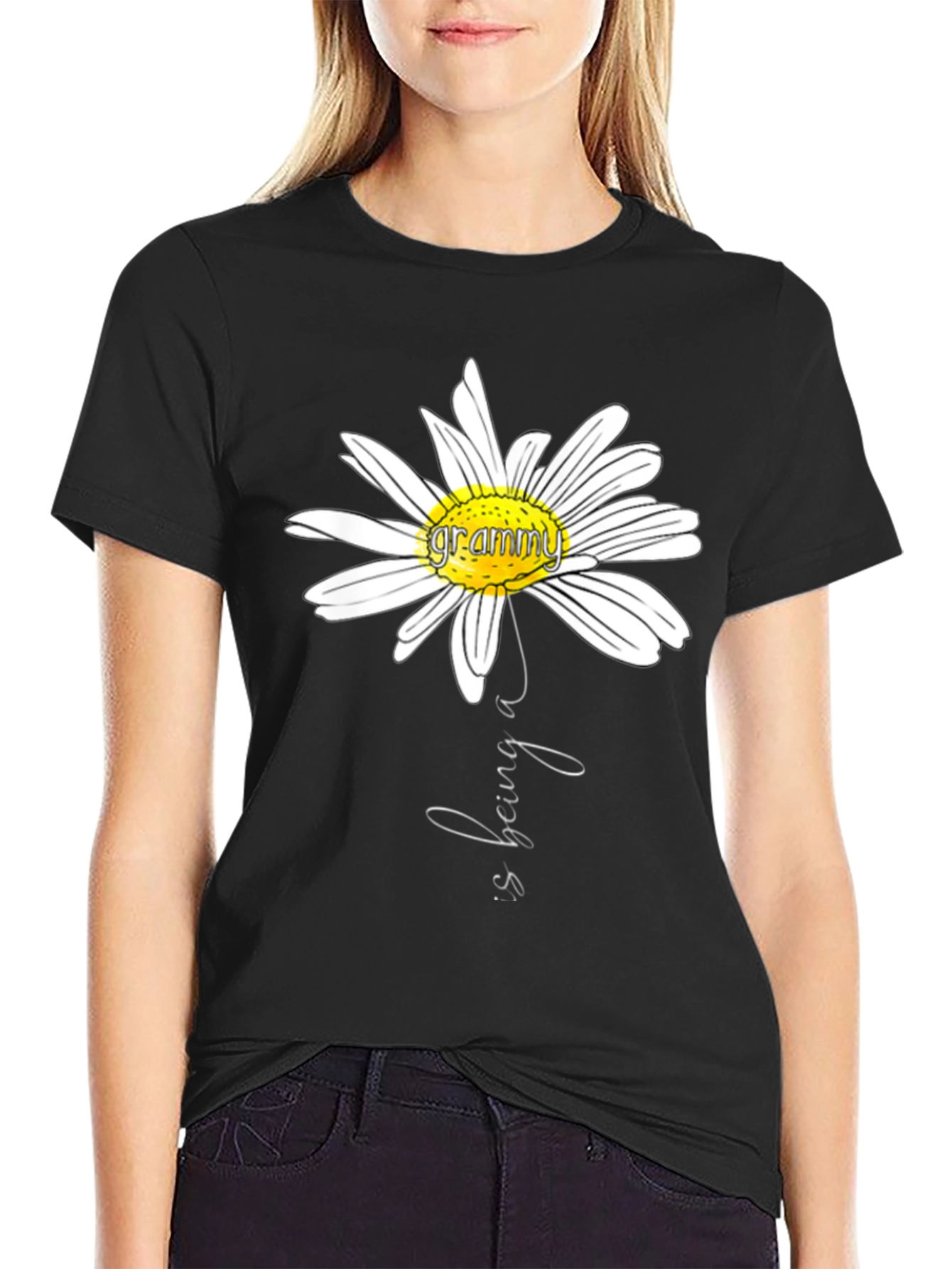 Grammy Flower Graphic T-Shirt