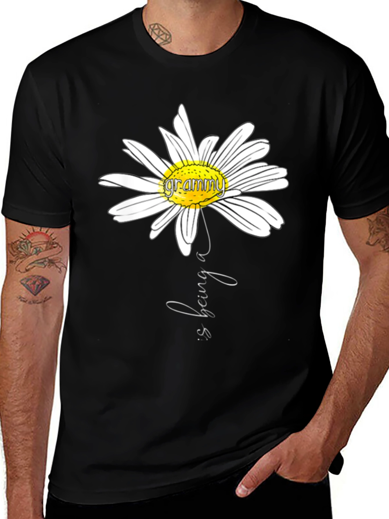 Grammy Flower Graphic T-Shirt