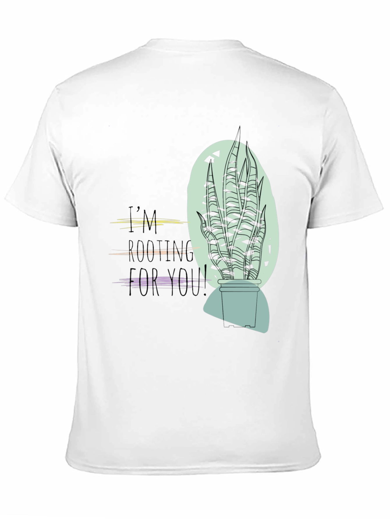 Im Rooting For You Black Graphic T-Shirt