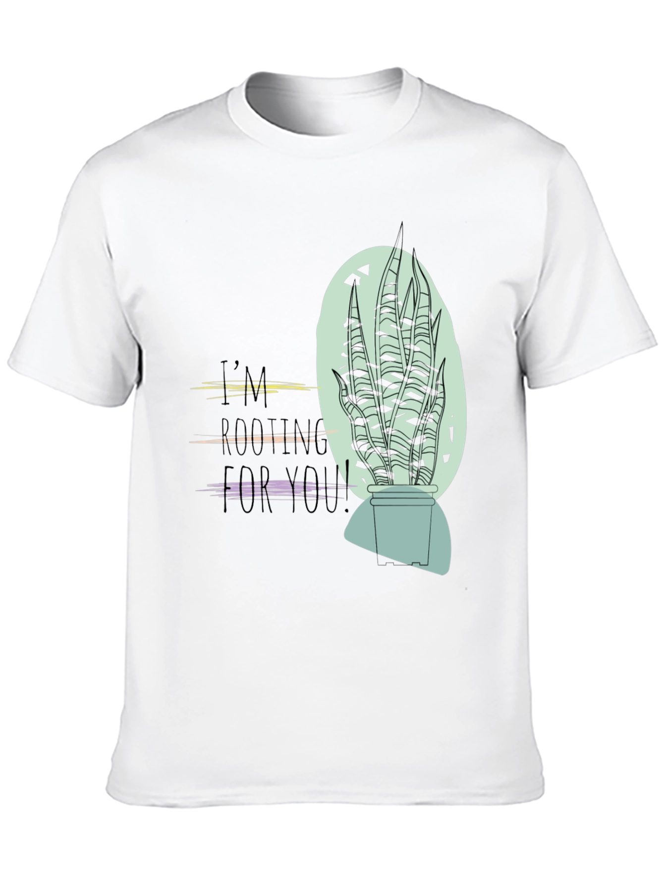 Im Rooting For You Black Graphic T-Shirt