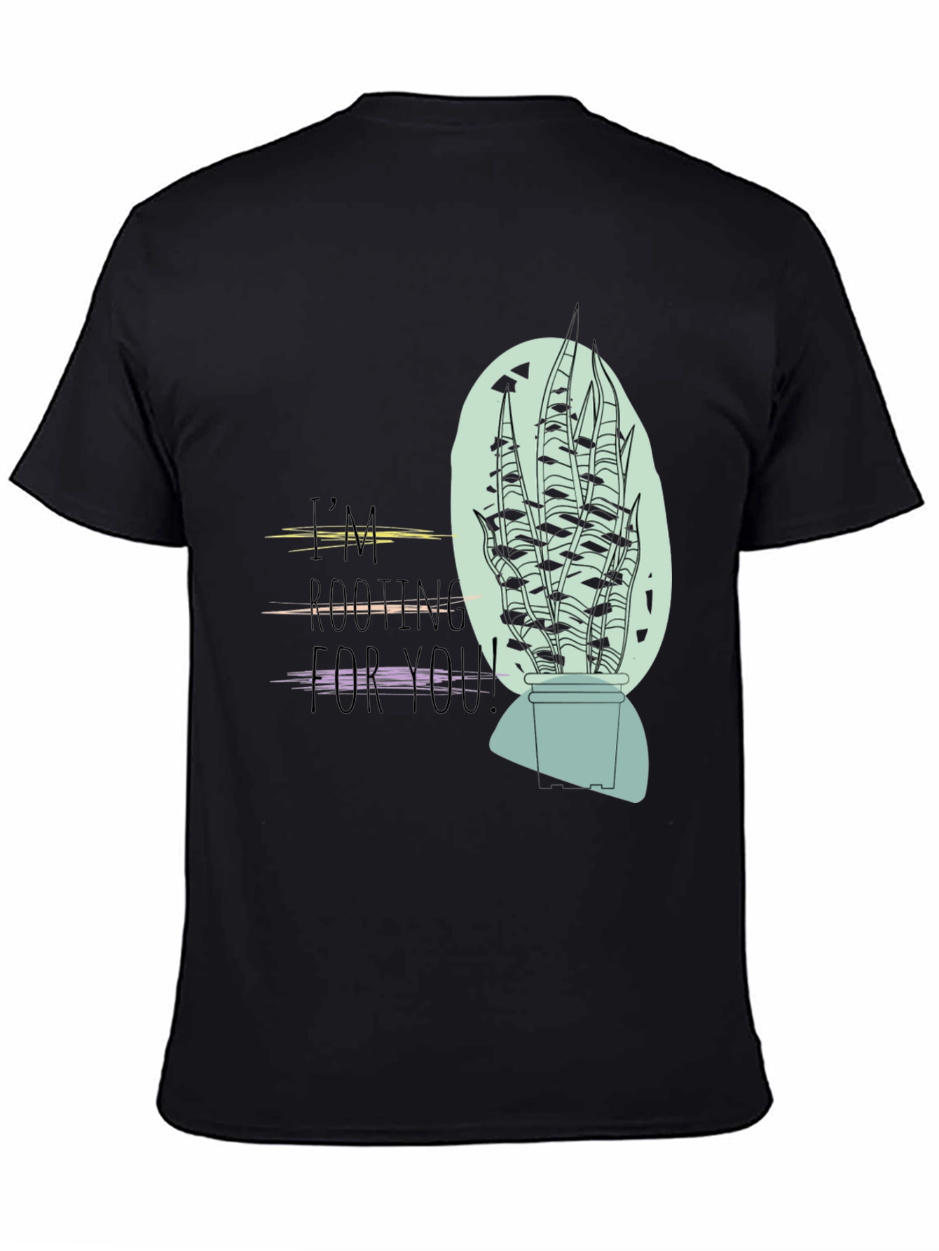 Im Rooting For You Black Graphic T-Shirt