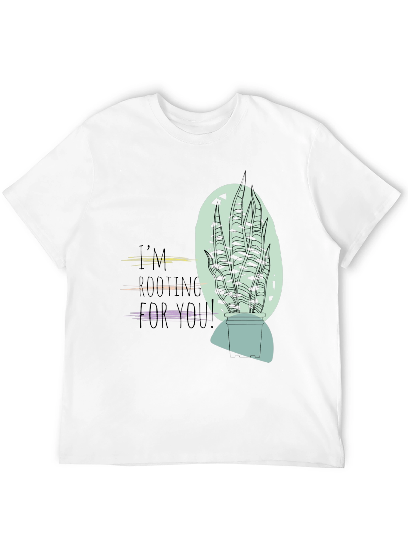 Im Rooting For You Black Graphic T-Shirt