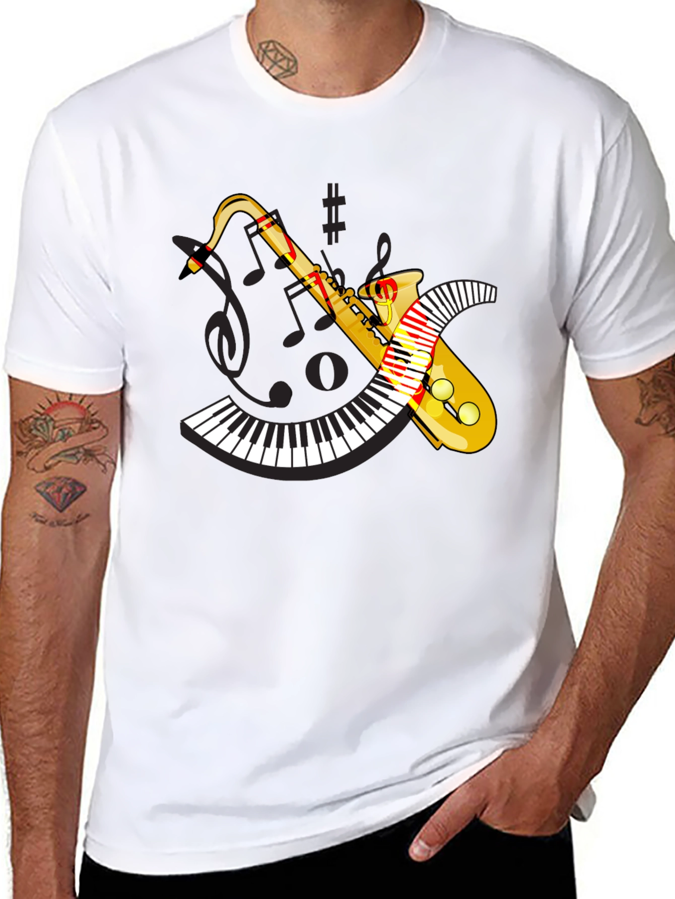 Musical Saxophone Piano T-Shirt