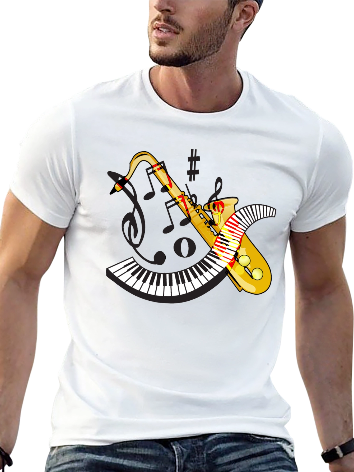Musical Saxophone Piano T-Shirt
