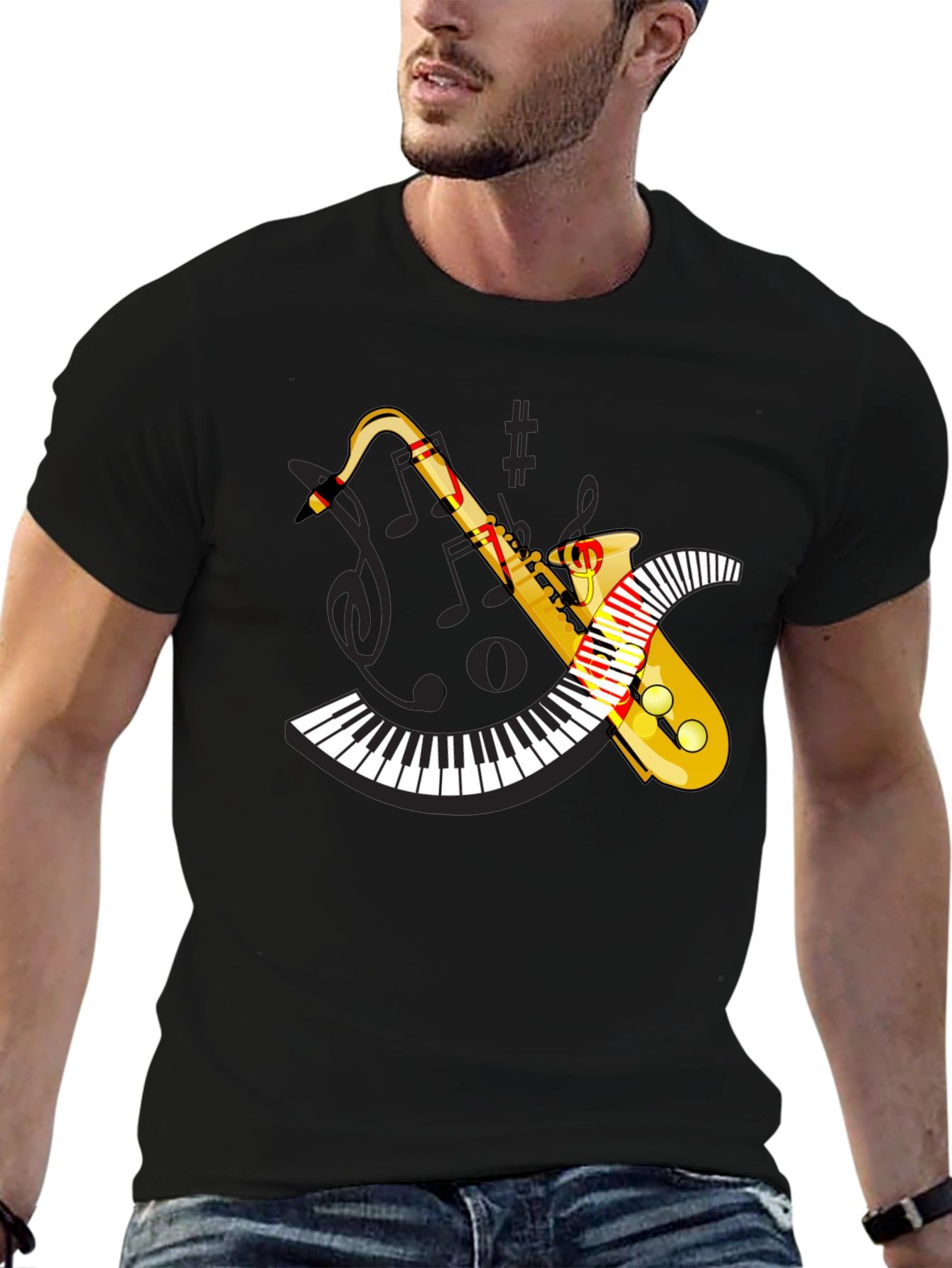 Musical Saxophone Piano T-Shirt