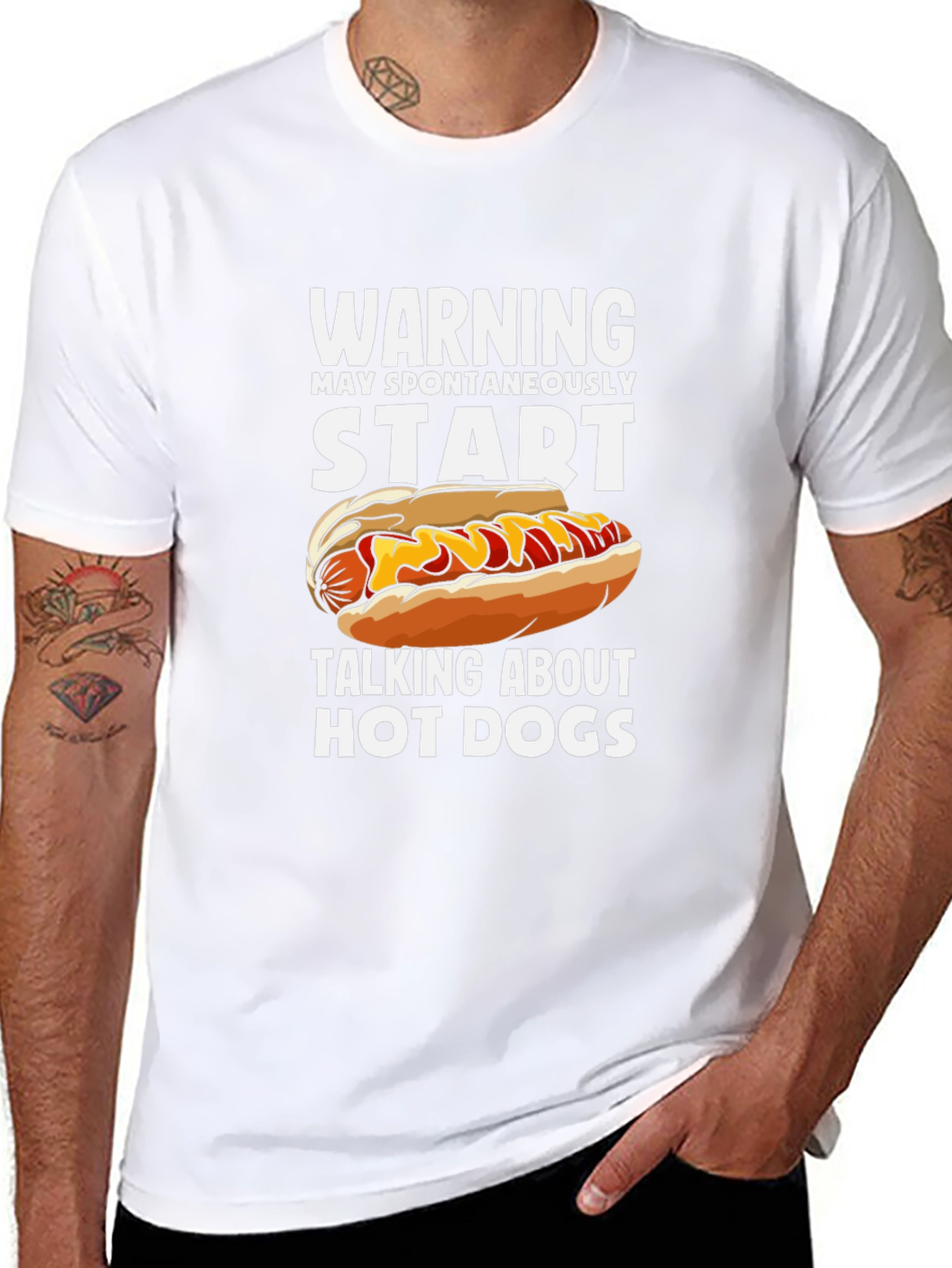 Warning Hot Dog T-Shirt