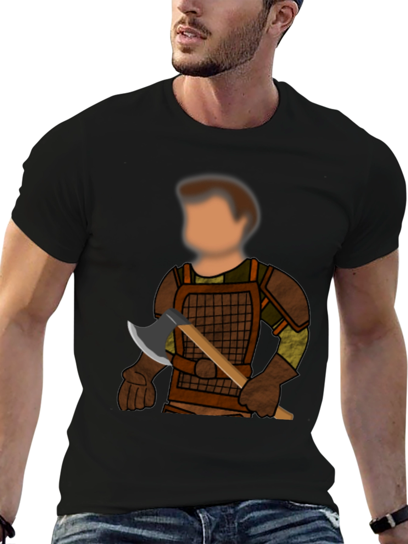 Warrior Graphic Black T-Shirt