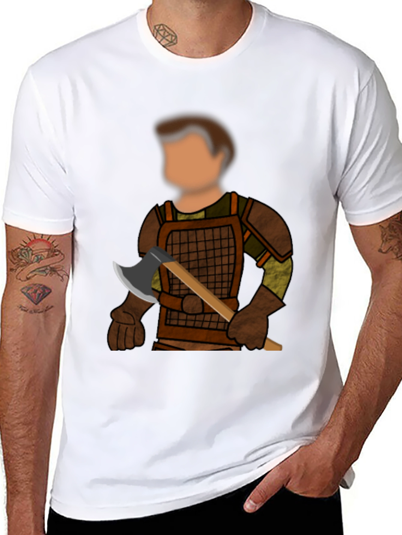 Warrior Graphic Black T-Shirt