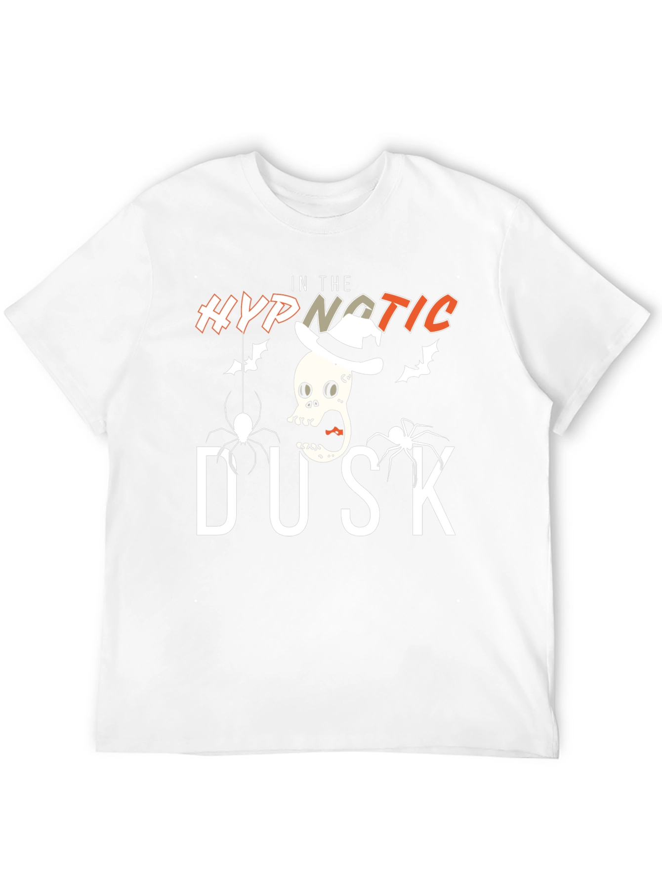 Hypnotic Dusk Halloween T-Shirt - Skull & Spiders