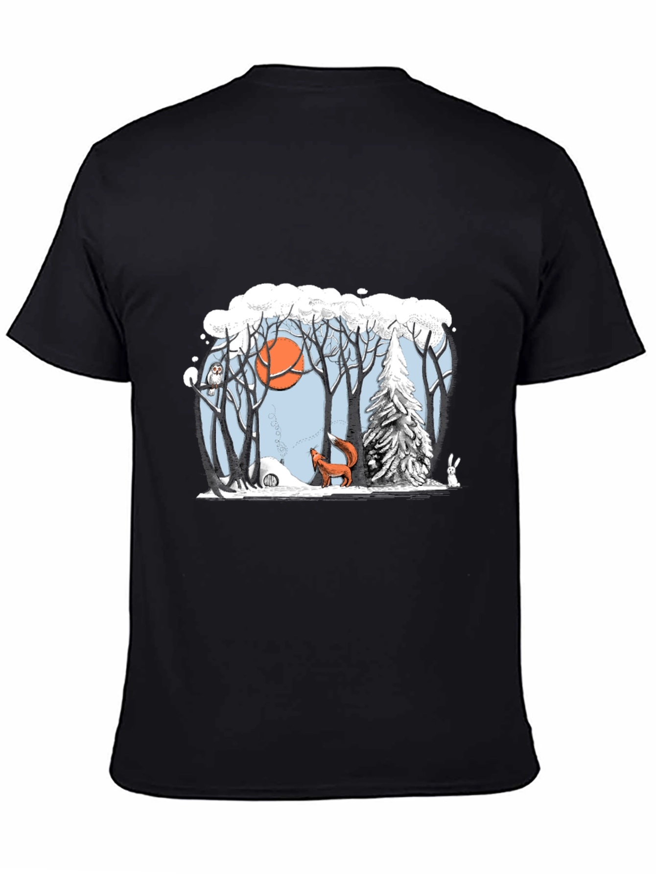 Winter Forest Scene Graphic Tee