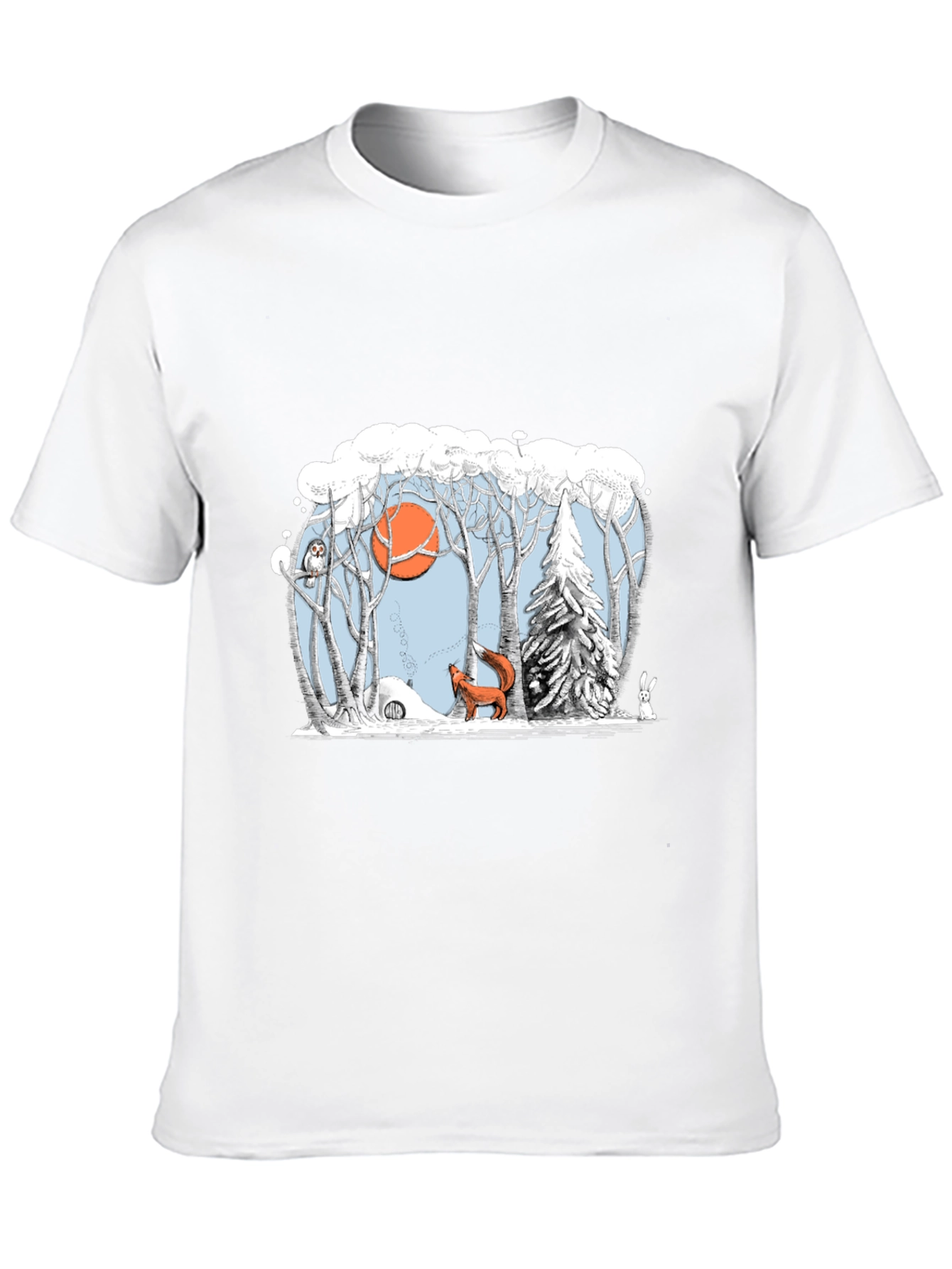 Winter Forest Scene Graphic Tee