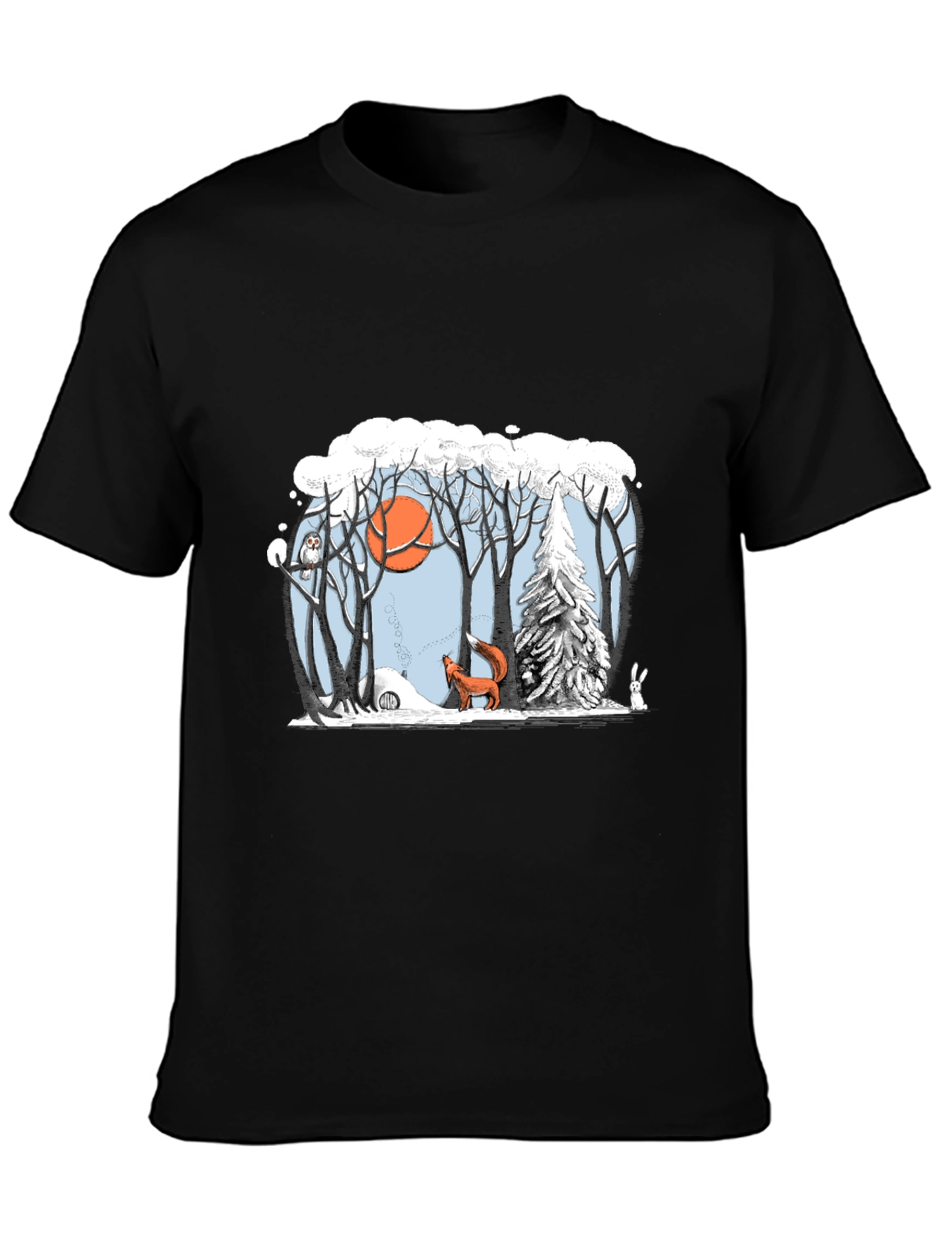 Winter Forest Scene Graphic Tee