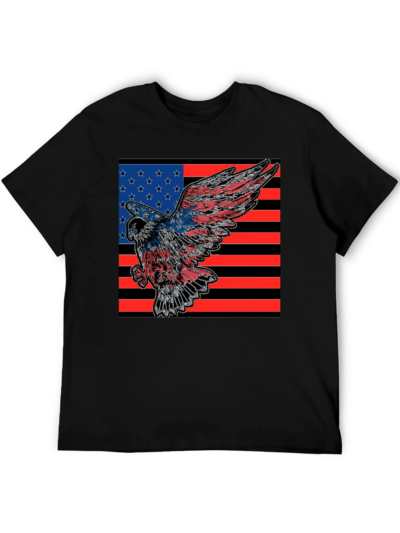 American Eagle Flag T-Shirt Patriotic USA Tee